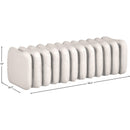  Color_Cream -- Atticus Cream Vegan Leather Upholstered Bench IMAGE 7