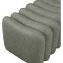  Color_Green -- Atticus Green Vegan Leather Upholstered Bench IMAGE 5