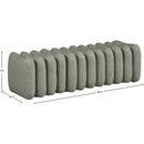  Color_Green -- Atticus Green Vegan Leather Upholstered Bench IMAGE 7