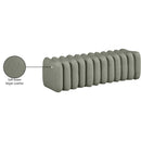  Color_Green -- Atticus Green Vegan Leather Upholstered Bench IMAGE 8