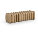  Color_Tan -- Atticus Tan Vegan Leather Upholstered Bench IMAGE 1