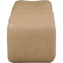  Color_Tan -- Atticus Tan Vegan Leather Upholstered Bench IMAGE 4
