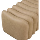  Color_Tan -- Atticus Tan Vegan Leather Upholstered Bench IMAGE 5