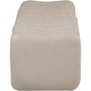  Color_Taupe -- Atticus Taupe Vegan Leather Upholstered Bench IMAGE 4