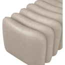 Meridian Atticus Taupe Vegan Leather Bench IMAGE 5