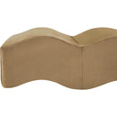  Color_Beige -- Meridian Wave Velvet Upholstered Bench IMAGE 10