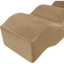  Color_Beige -- Meridian Wave Velvet Upholstered Bench IMAGE 11