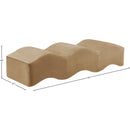 Meridian Wave Beige Velvet Bench IMAGE 12