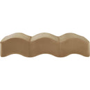  Color_Beige -- Meridian Wave Velvet Upholstered Bench IMAGE 4