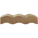 Meridian Wave Beige Velvet Bench IMAGE 4