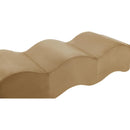  Color_Beige -- Meridian Wave Velvet Upholstered Bench IMAGE 6