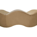  Color_Beige -- Meridian Wave Velvet Upholstered Bench IMAGE 8