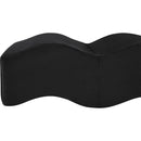  Color_Black -- Wave Black Velvet Upholstered Bench IMAGE 10