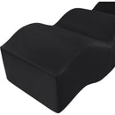  Color_Black -- Wave Black Velvet Upholstered Bench IMAGE 11