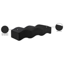  Color_Black -- Wave Black Velvet Upholstered Bench IMAGE 13