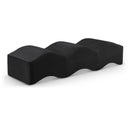 Meridian Wave Black Velvet Bench IMAGE 1