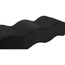  Color_Black -- Wave Black Velvet Upholstered Bench IMAGE 6
