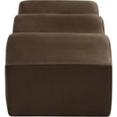  Color_Brown -- Wave Brown Velvet Upholstered Bench IMAGE 5
