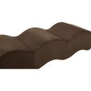  Color_Brown -- Wave Brown Velvet Upholstered Bench IMAGE 6