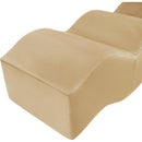  Color_Camel -- Wave Camel Velvet Upholstered Bench IMAGE 11