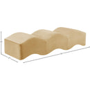 Color_Camel -- Wave Camel Velvet Upholstered Bench IMAGE 12