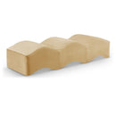  Color_Camel -- Wave Camel Velvet Upholstered Bench IMAGE 1