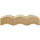  Color_Camel -- Wave Camel Velvet Upholstered Bench IMAGE 4