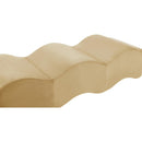  Color_Camel -- Wave Camel Velvet Upholstered Bench IMAGE 6
