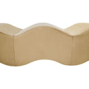  Color_Camel -- Wave Camel Velvet Upholstered Bench IMAGE 8
