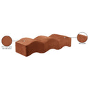  Color_Cognac -- Wave Cognac Velvet Upholstered Bench IMAGE 13