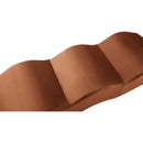  Color_Cognac -- Wave Cognac Velvet Upholstered Bench IMAGE 7