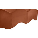  Color_Cognac -- Wave Cognac Velvet Upholstered Bench IMAGE 9
