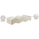  Color_Cream -- Wave Cream Velvet Upholstered Bench IMAGE 13