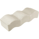  Color_Cream -- Wave Cream Velvet Upholstered Bench IMAGE 3