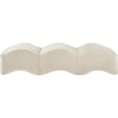  Color_Cream -- Wave Cream Velvet Upholstered Bench IMAGE 4