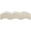 Meridian Wave Cream Velvet Bench IMAGE 4