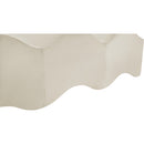  Color_Cream -- Wave Cream Velvet Upholstered Bench IMAGE 9