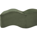  Color_Green -- Wave Green Velvet Upholstered Bench IMAGE 10