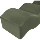  Color_Green -- Wave Green Velvet Upholstered Bench IMAGE 11