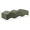  Color_Green -- Wave Green Velvet Upholstered Bench IMAGE 12