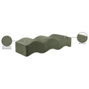 Color_Green -- Wave Green Velvet Upholstered Bench IMAGE 13