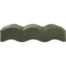 Meridian Wave Green Velvet Bench IMAGE 4