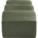  Color_Green -- Wave Green Velvet Upholstered Bench IMAGE 5