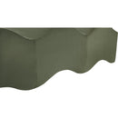  Color_Green -- Wave Green Velvet Upholstered Bench IMAGE 9