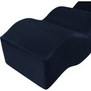  Color_Navy -- Wave Navy Velvet Upholstered Bench IMAGE 11