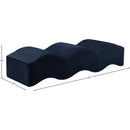  Color_Navy -- Wave Navy Velvet Upholstered Bench IMAGE 12