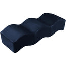  Color_Navy -- Wave Navy Velvet Upholstered Bench IMAGE 3