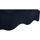  Color_Navy -- Wave Navy Velvet Upholstered Bench IMAGE 9