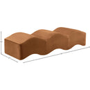 Meridian Wave Saddle Velvet Bench IMAGE 12