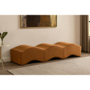 Meridian Wave Saddle Velvet Bench IMAGE 2